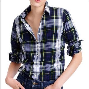 J.Crew Perfect shirt in Navy Stewart plaid 2
